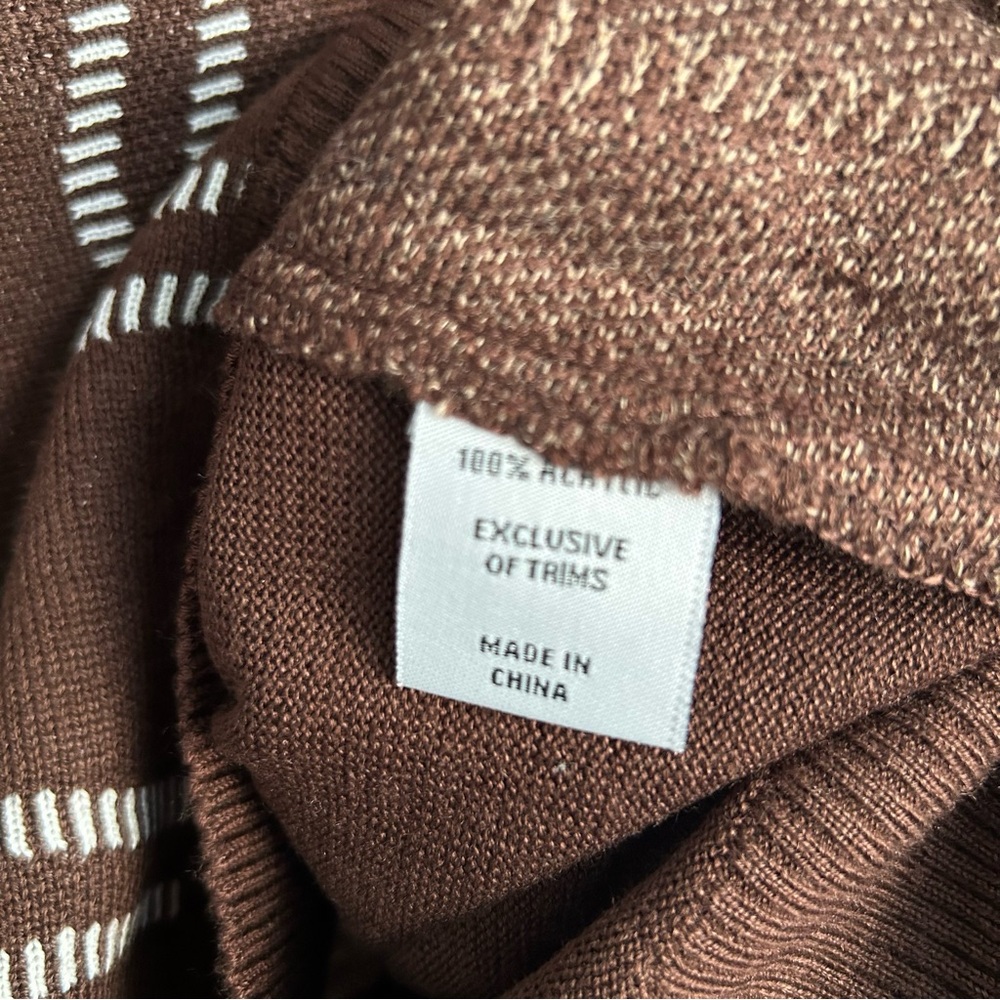 Stacy Adams Men’s Sweater Half Zip Medium Geometric Pullover - Picture 8 of 9